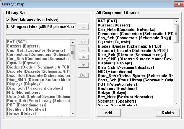 diptrace libraries