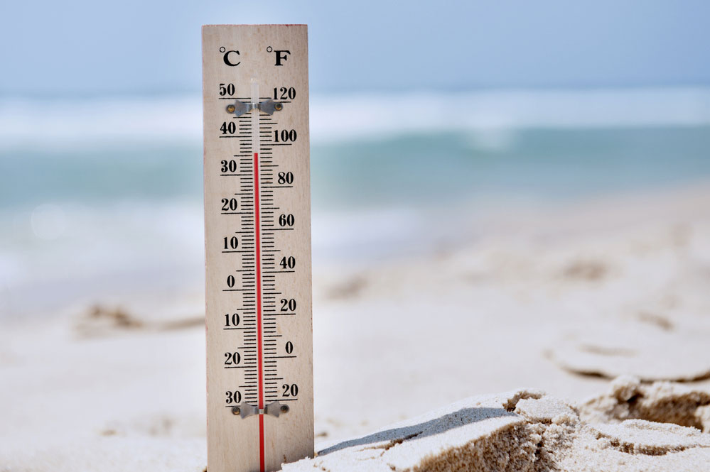 measuring temperature in a heatwave