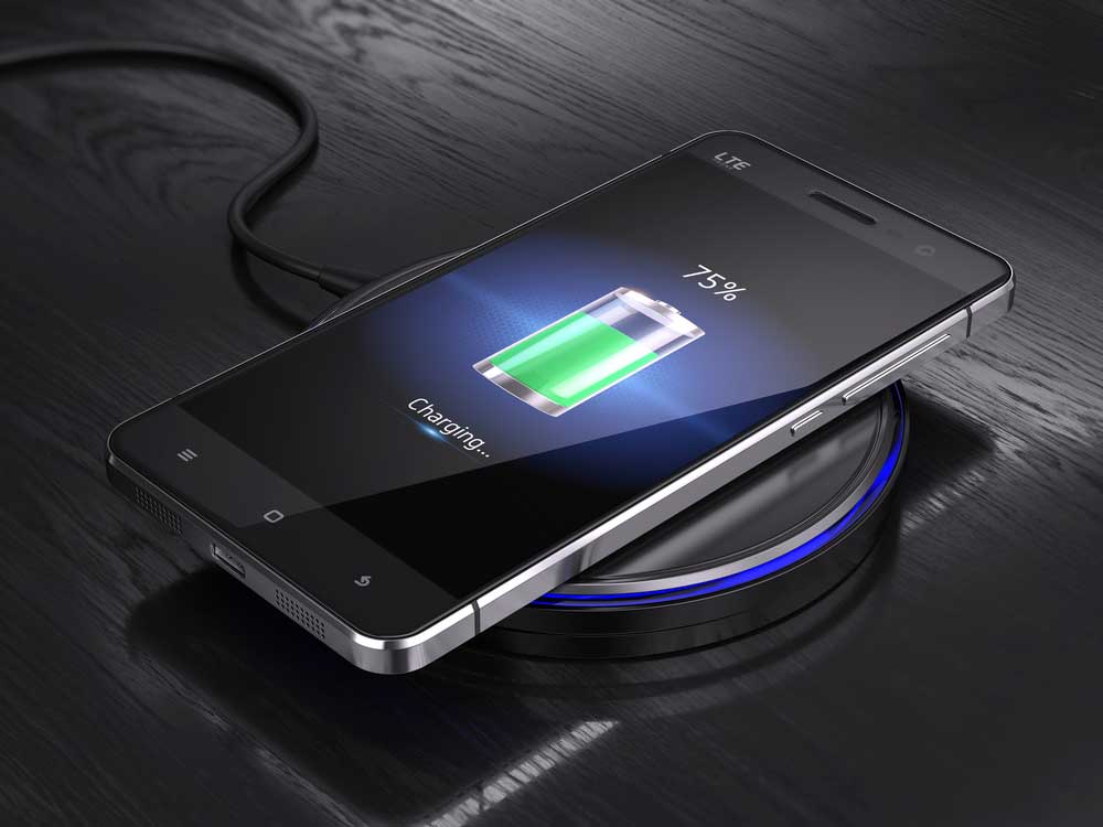 Wireless charging of a smartphone