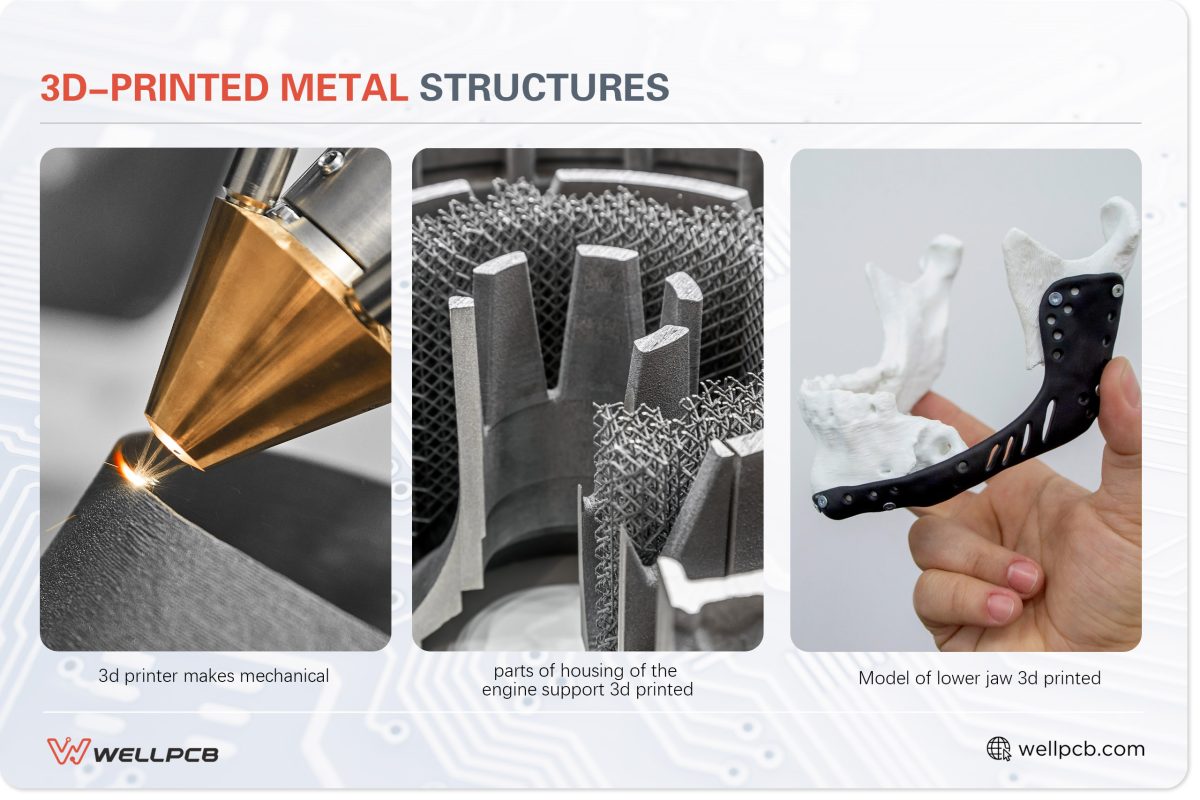 3D-printed metal structures