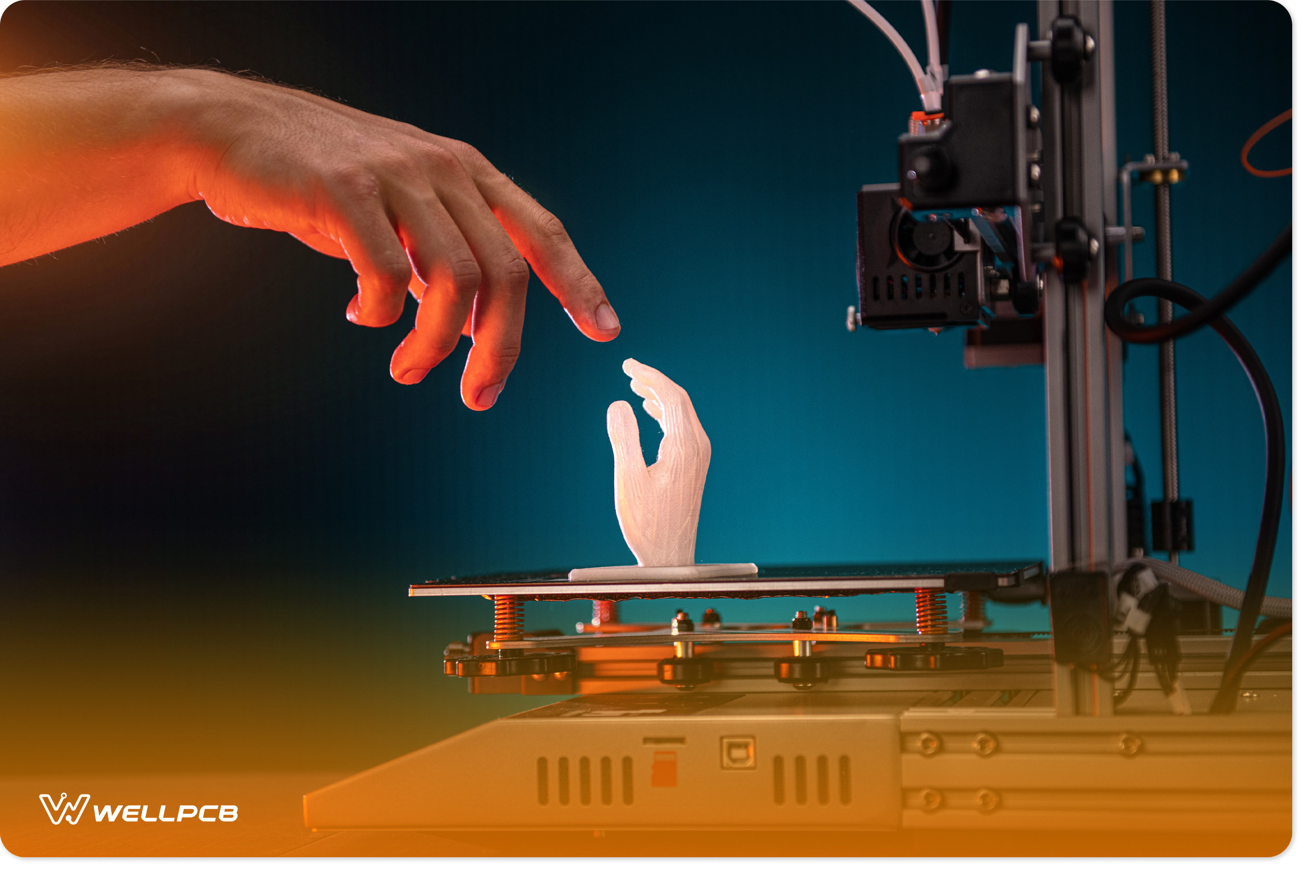 3D printer printed a hand