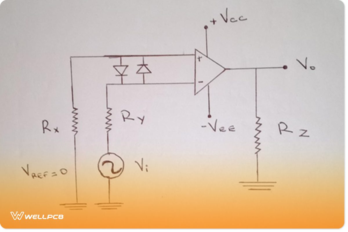 A Circuit Diagram Illustration of a Zero-crossing Detector