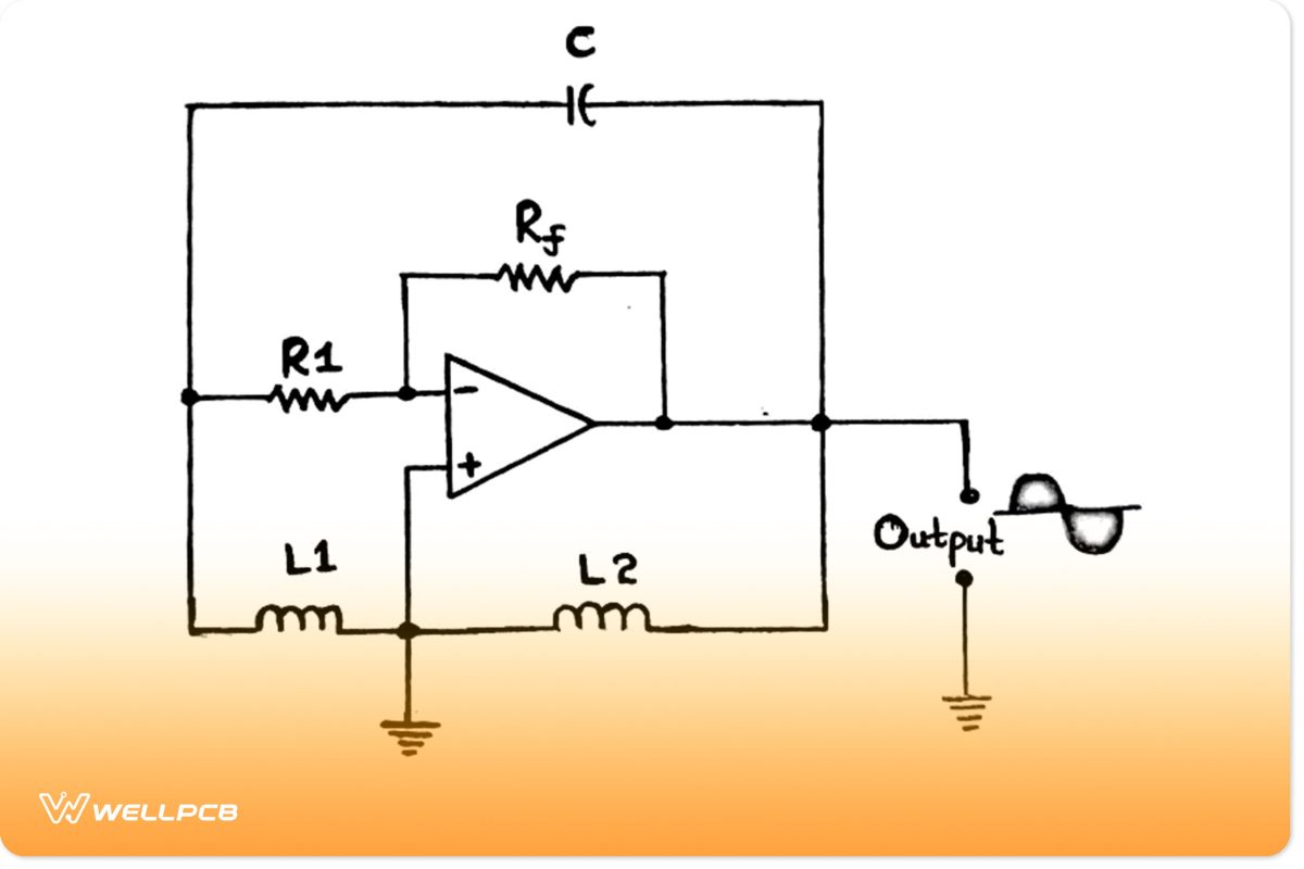 A Hartley oscillator using op-amp