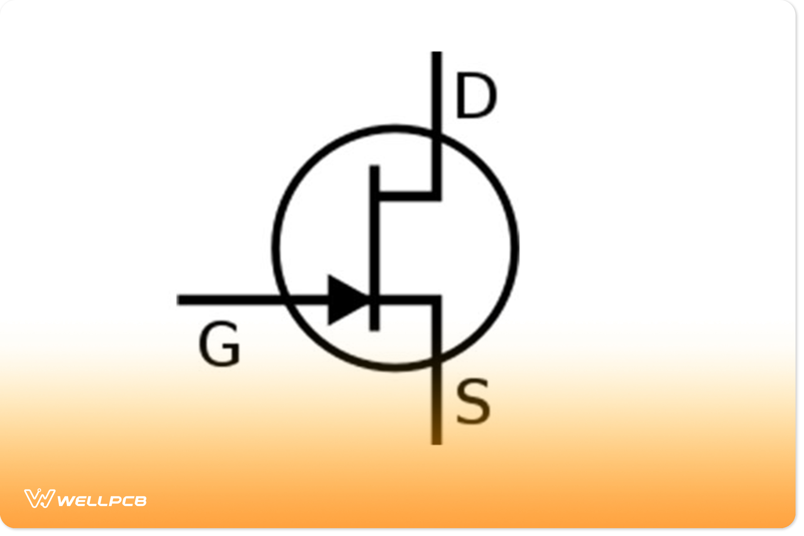 A JFET symbol