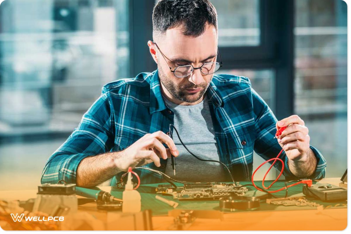 A Technician Fixing a Circuit