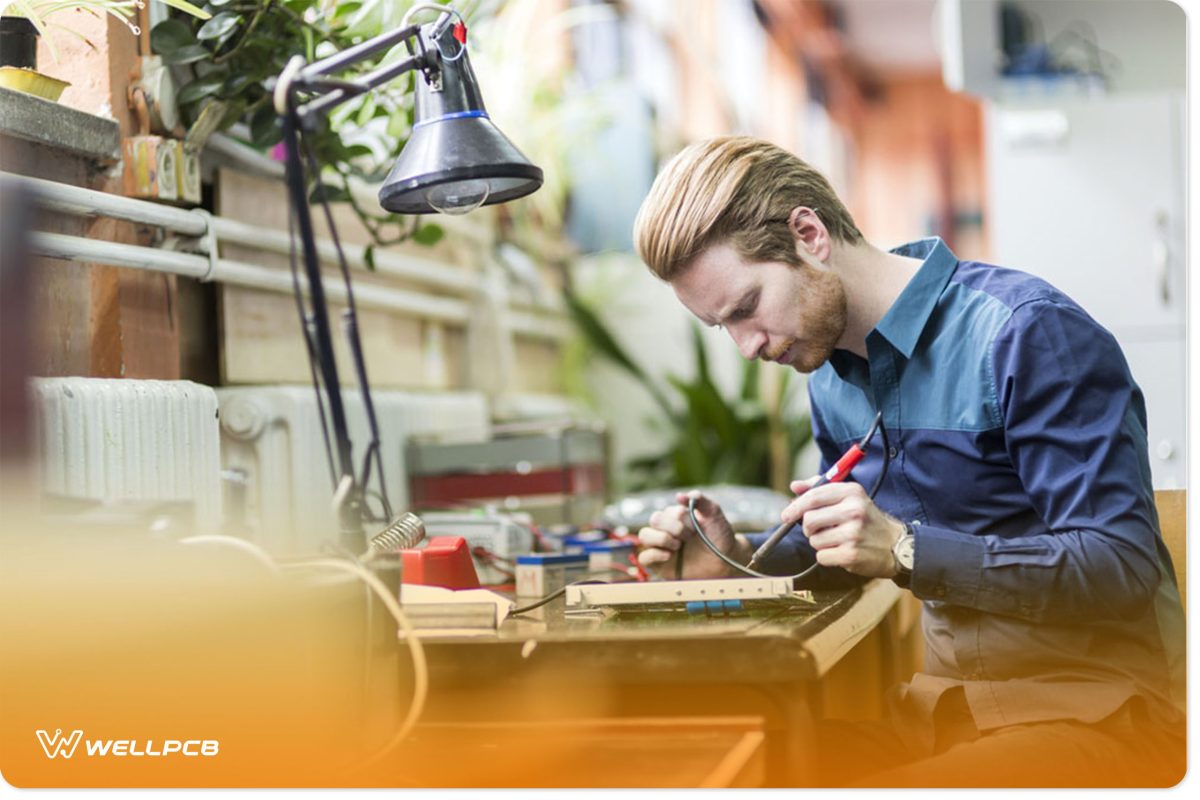 A Technician Working on a Circuit