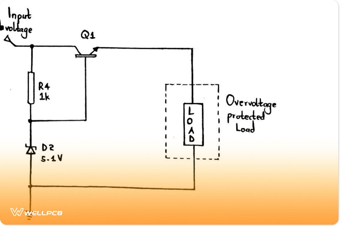 A Zener voltage regulator circuit