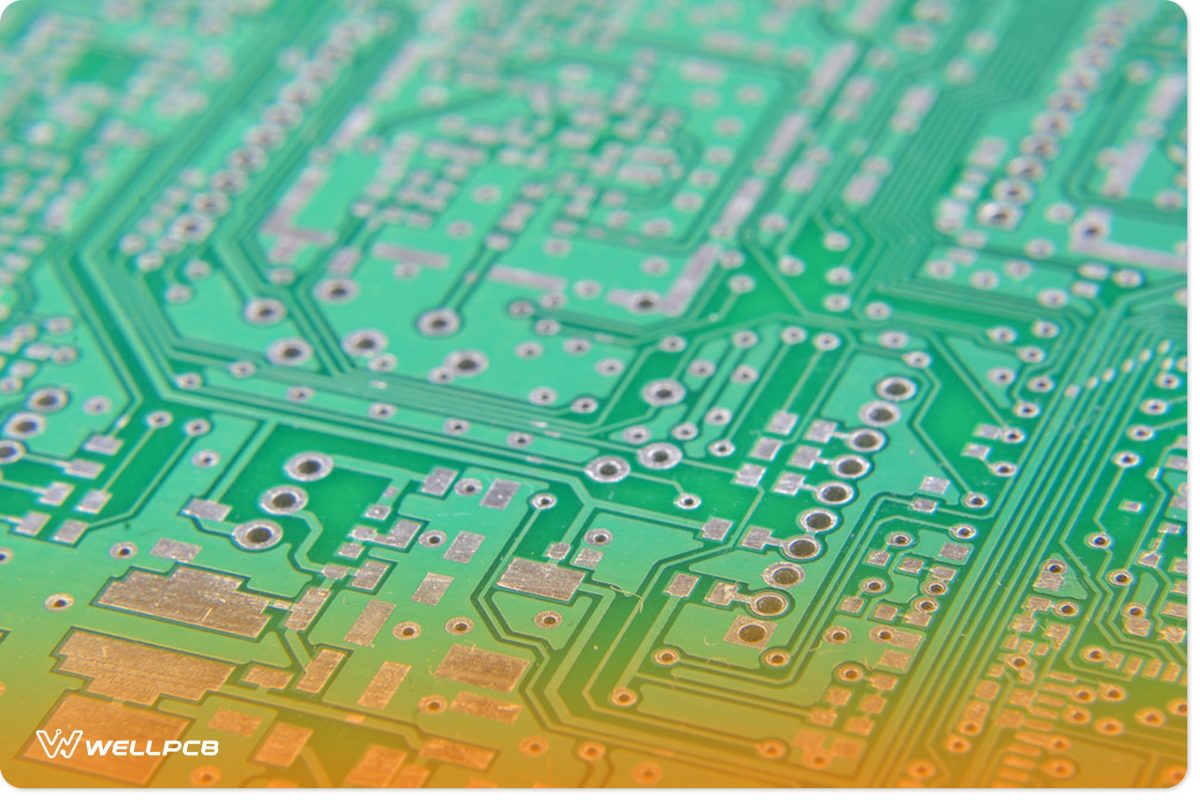 A close view of PCB spacing