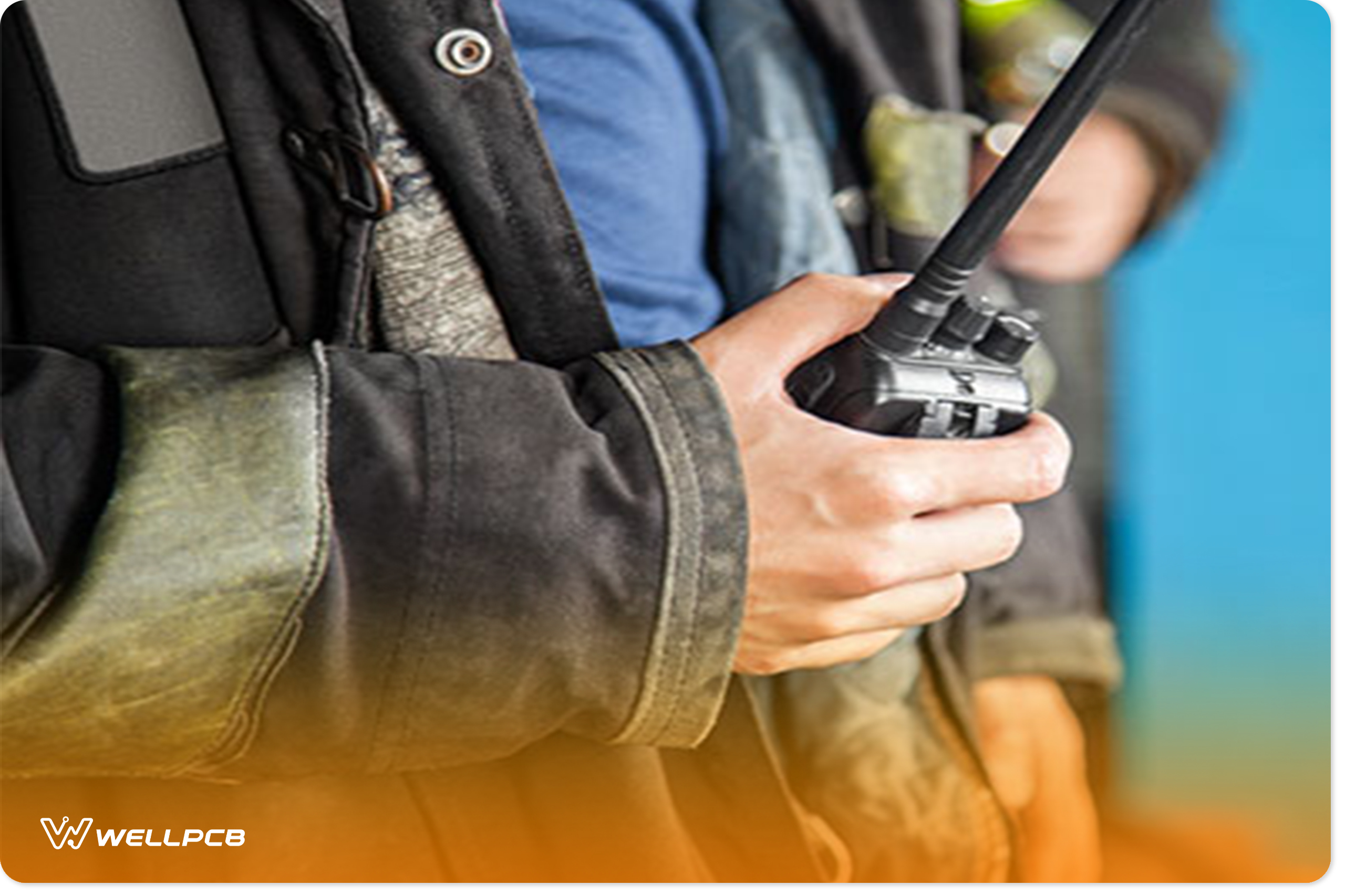 A man holding Walkie Talkie