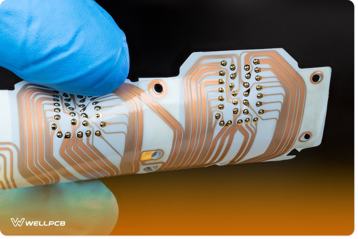 A man holding a flexible circuit board