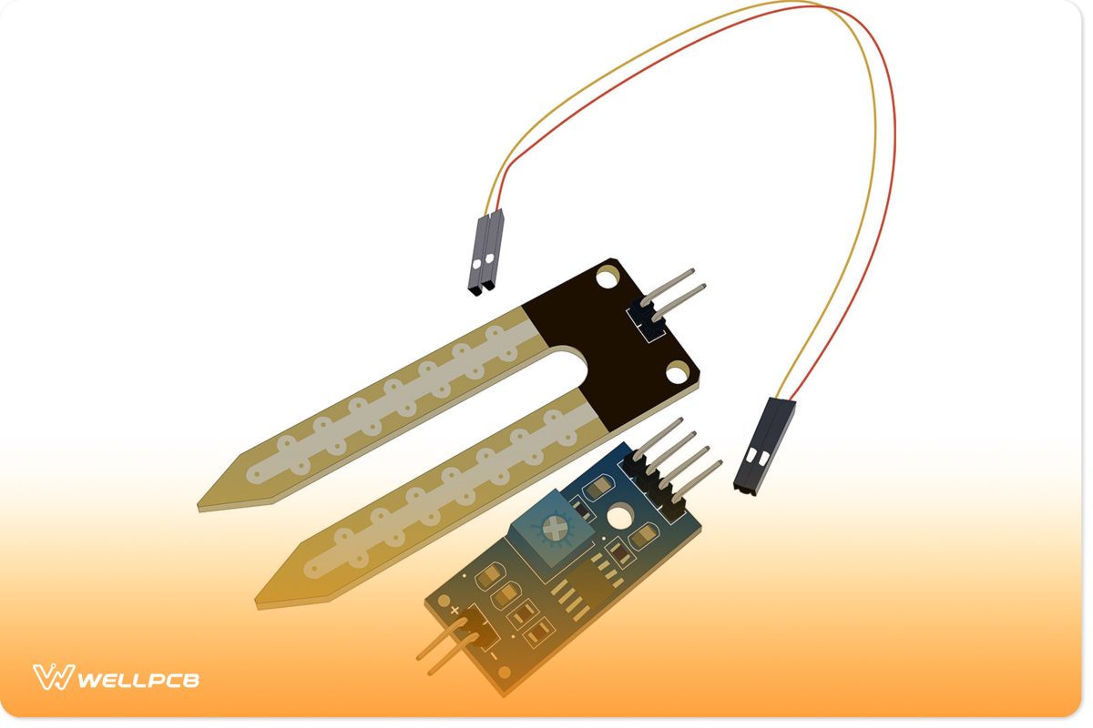 A resistive soil moisture sensor with dual probes