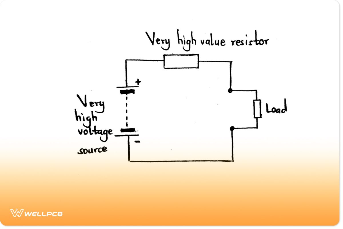 A simple resistor current source circuit 