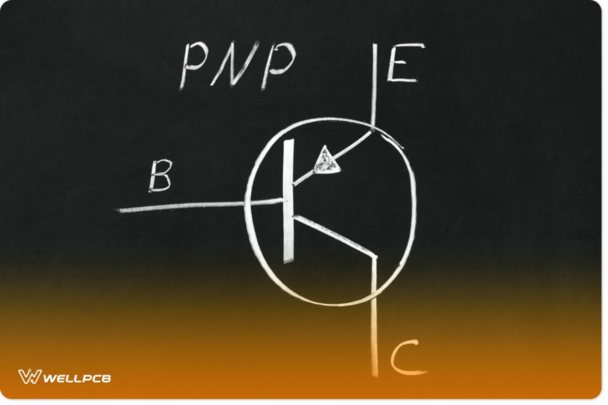 A symbol of the PNP transistor