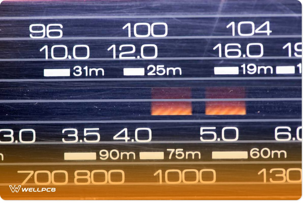 An FM radio frequencies