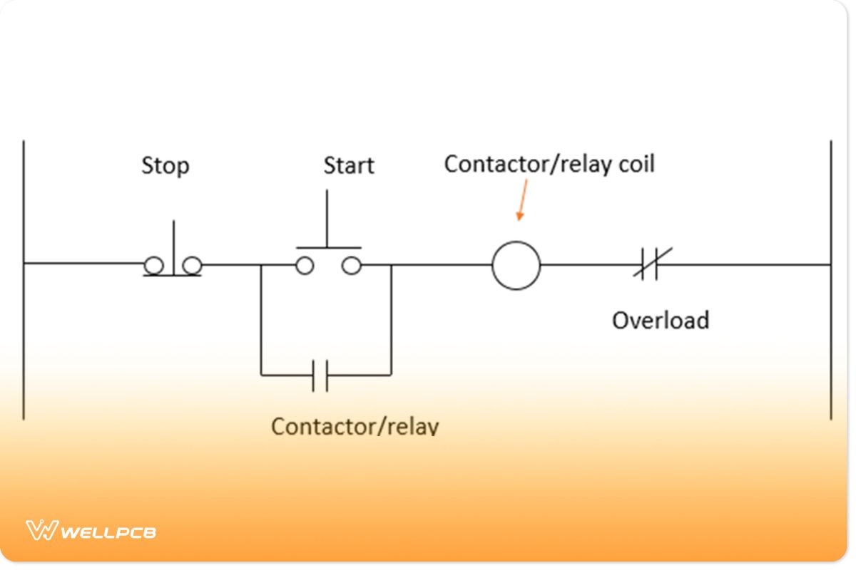 An Unpowered Start-Stop Circuit Schematic  