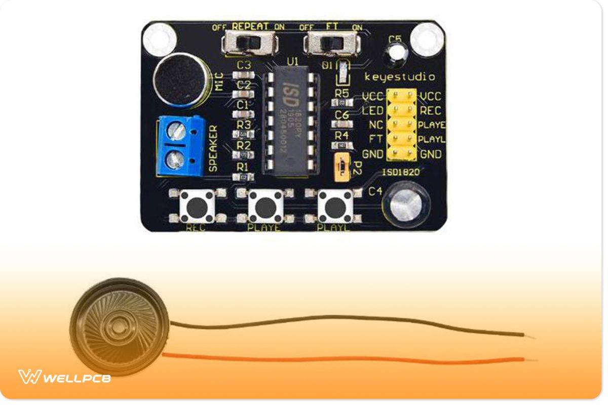 An example image of the ISD1820 module board