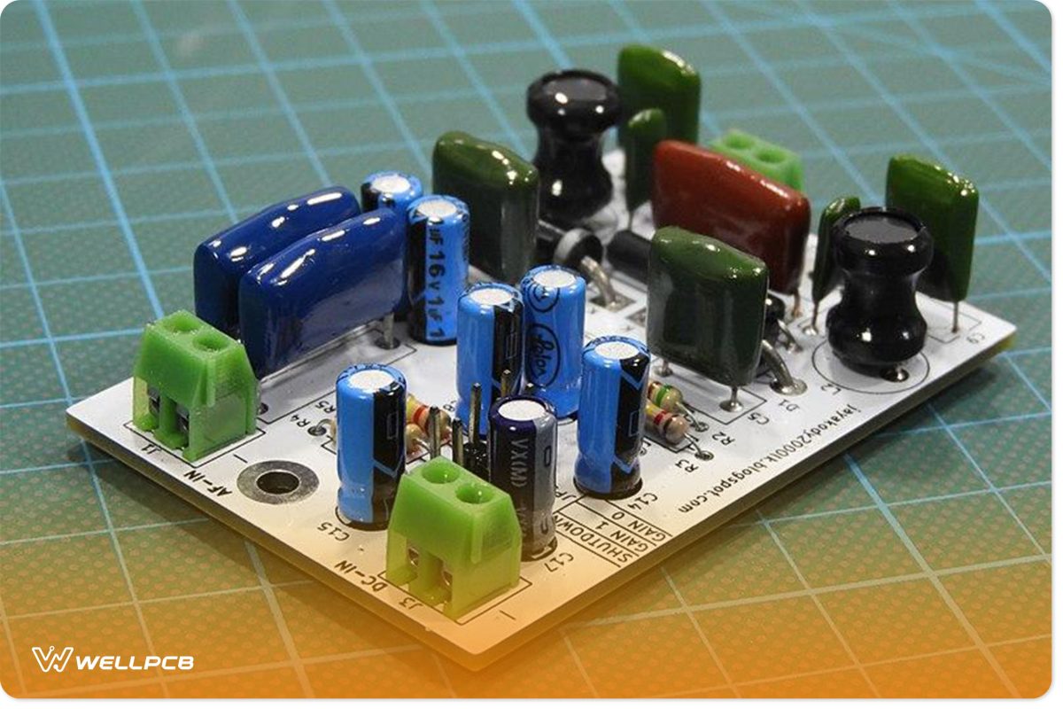 An example of an audio power amplifier circuit built using TPA3001D1