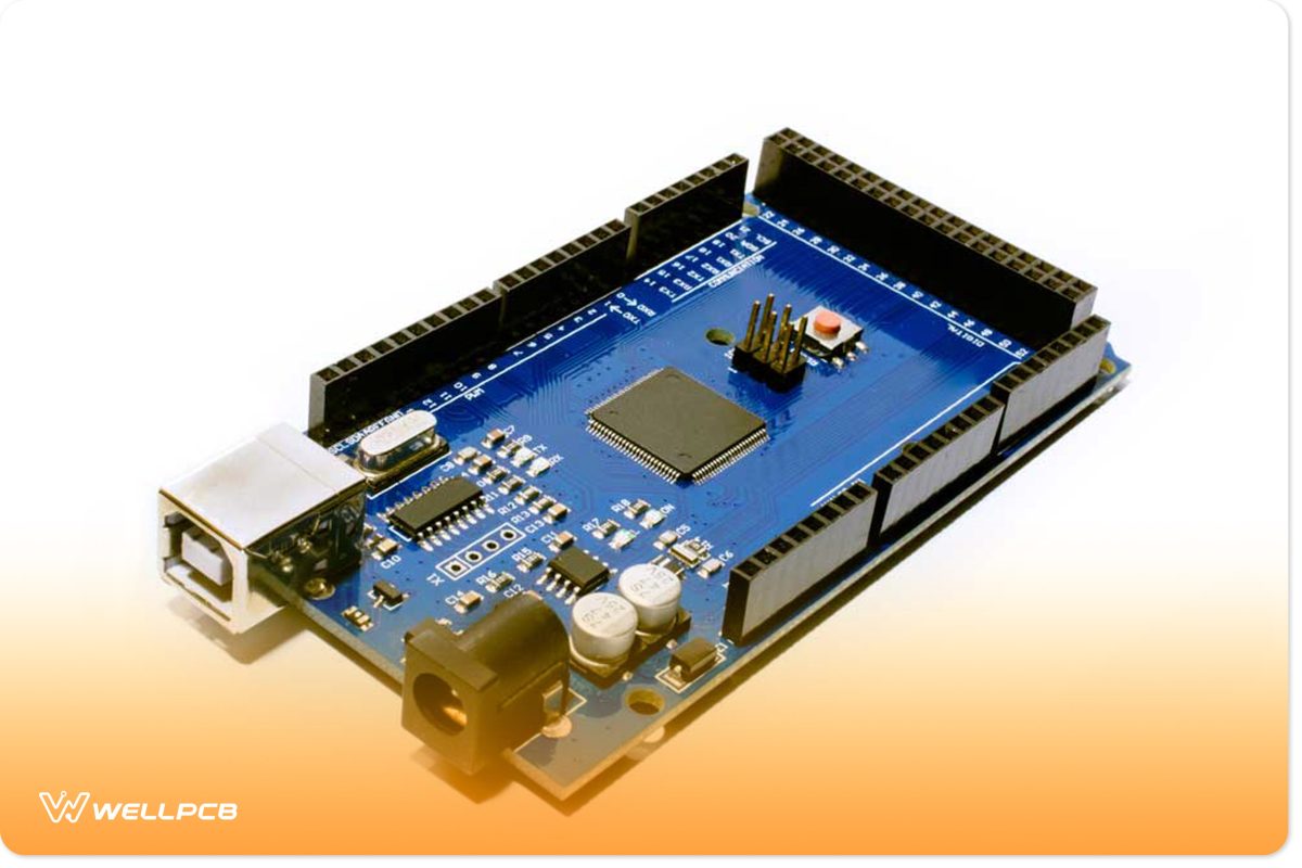 Arduino Mega in a white background