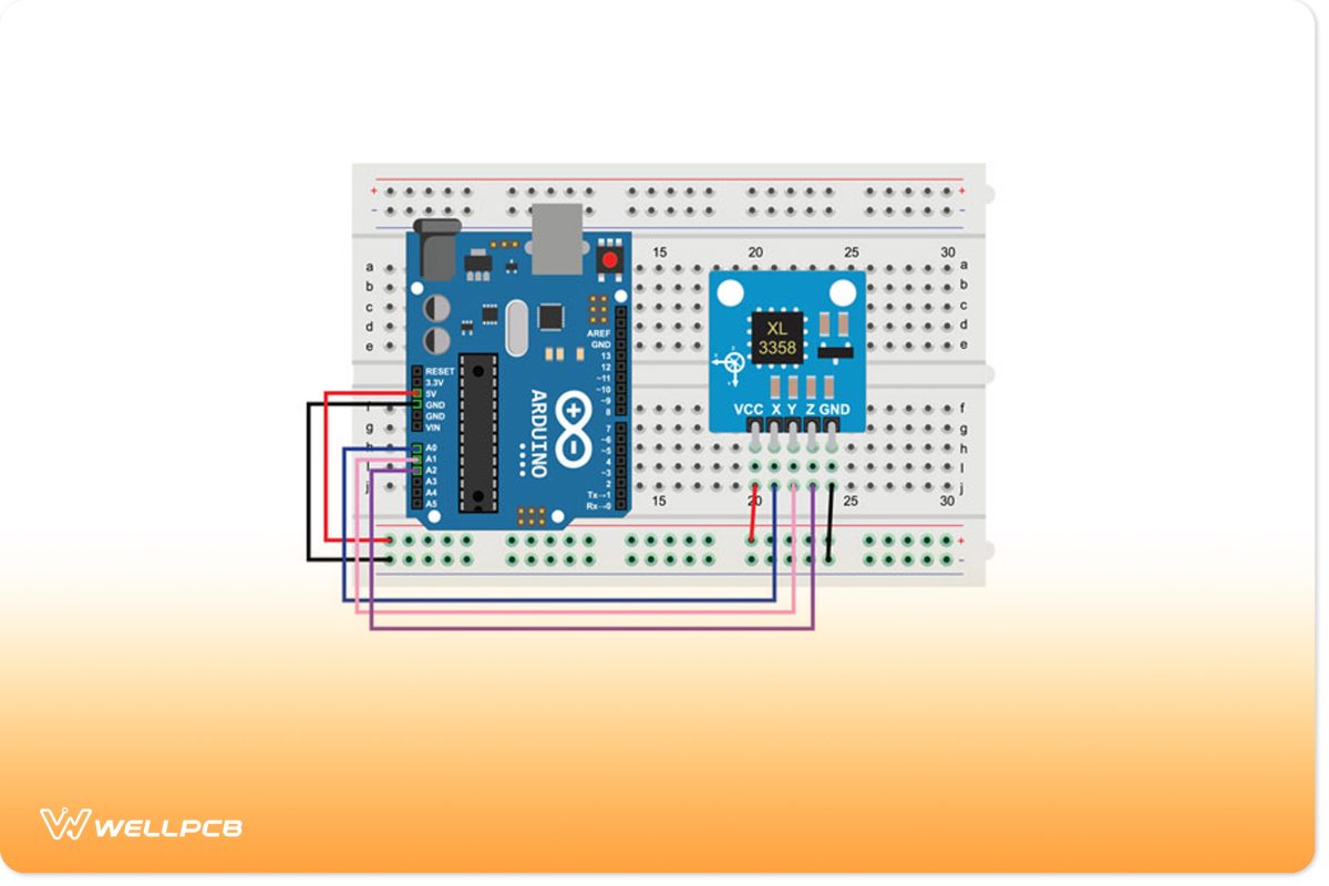 Arduino interfacing with a digital accelerometer