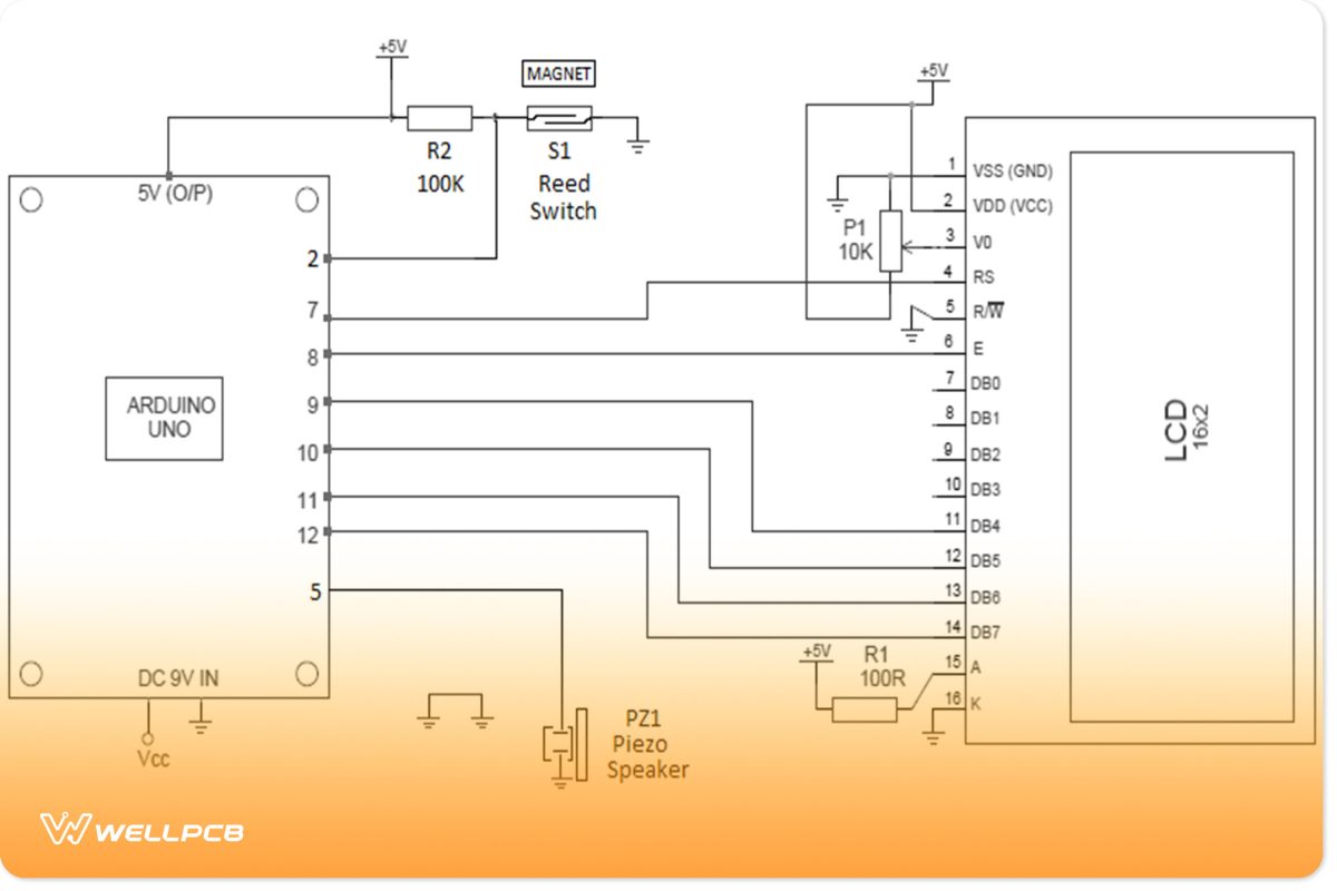 Arduino security alarm circuit