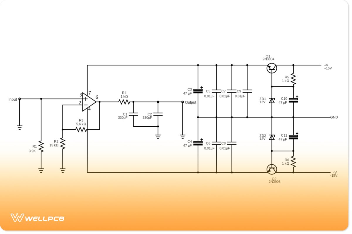 Audio enhancement for an analog amplifier circuit diagram