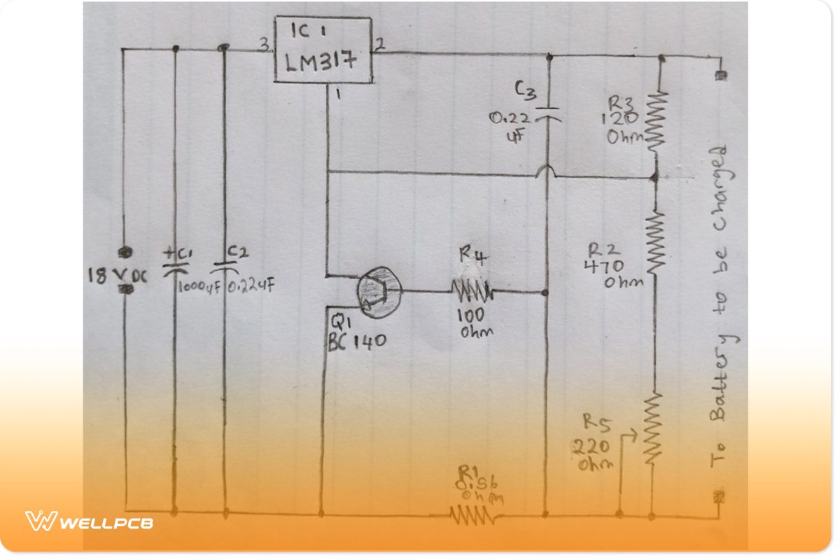 Battery Charging using LM317