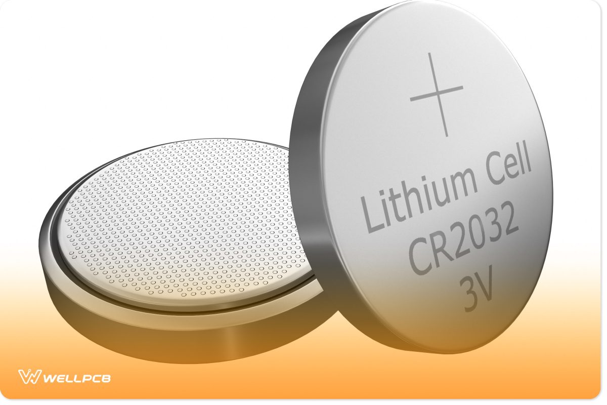 CR2032 Lithium Cell Coin Rendering 