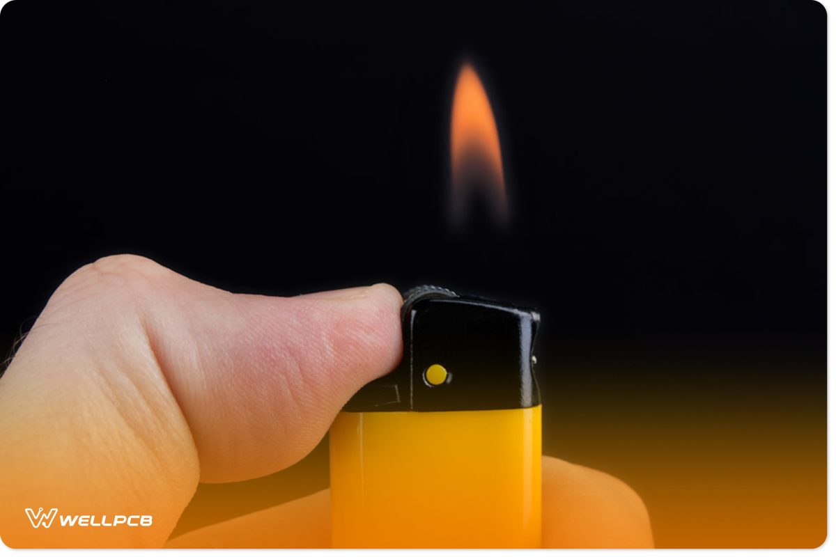 Cigarette lighter using the piezoelectric principle