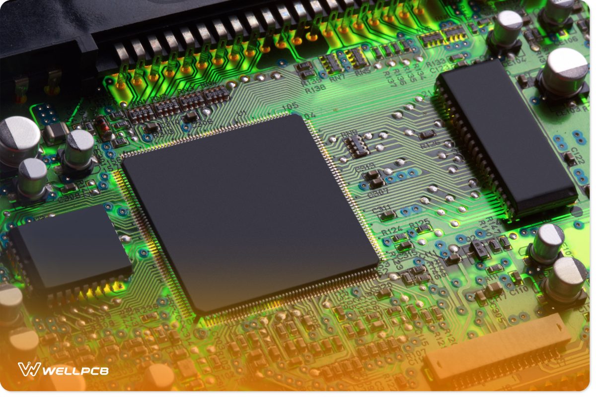 Circuit boards populated with some components