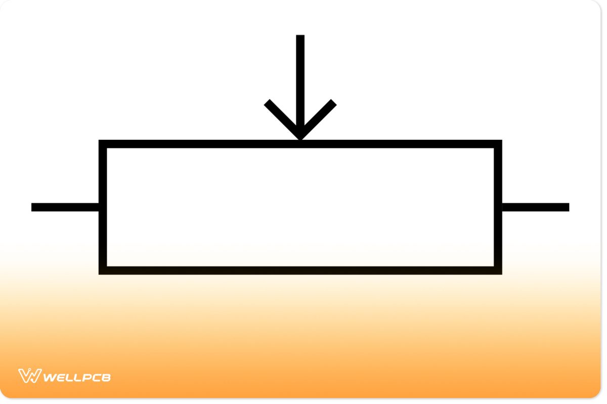 Circuit symbol of a potentiometer