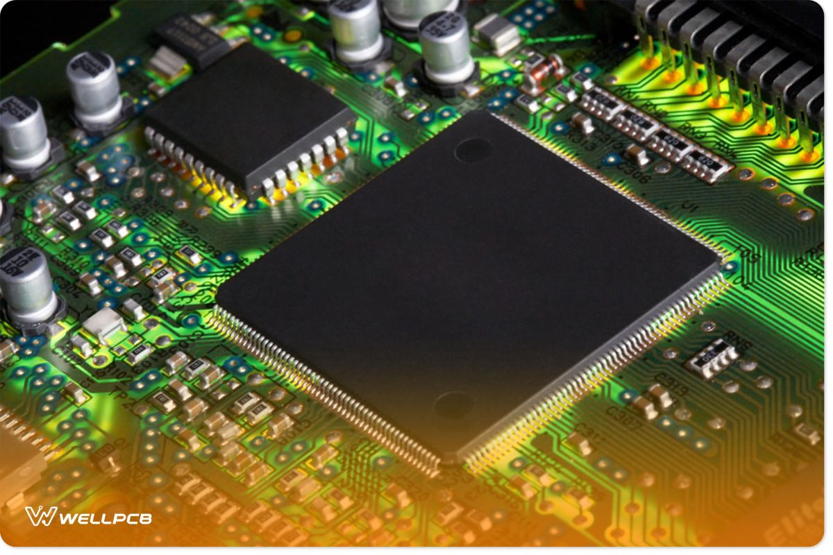 Close-Up of Electronic Circuit Board