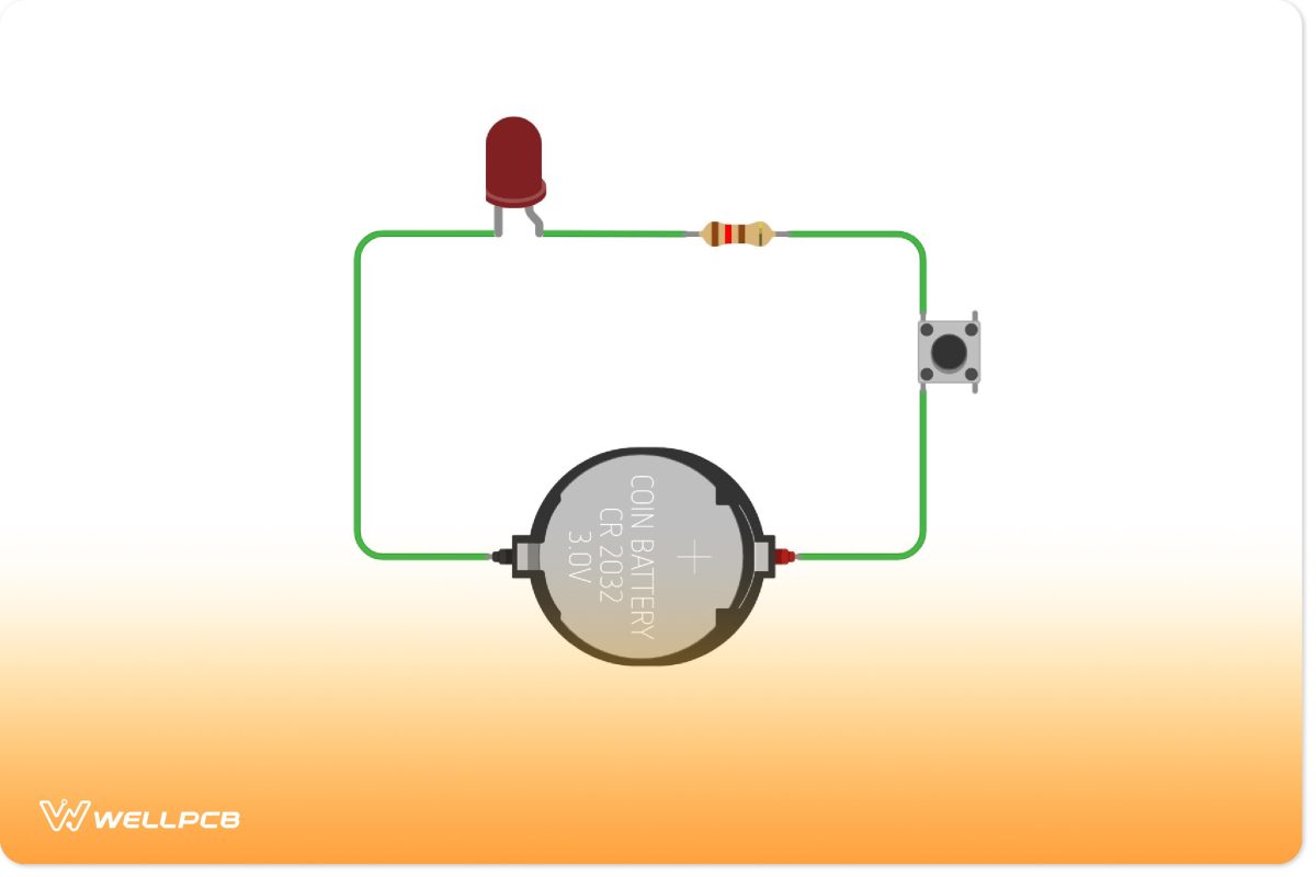 Coin Cell Battery in LED Light Circuit