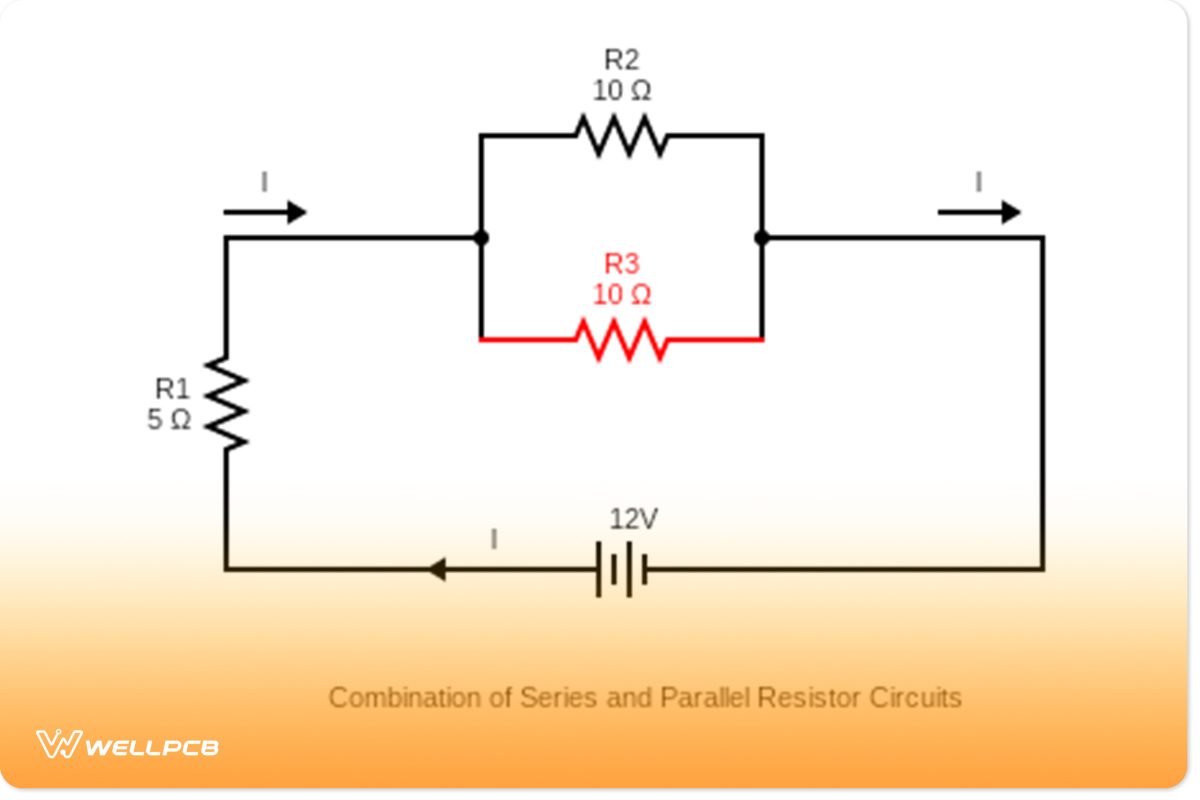 Combination of series and parallel resistor circuit