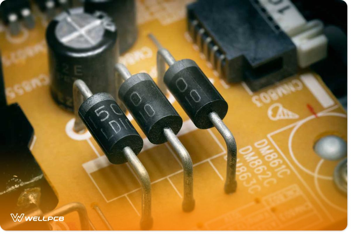 Diodes in a circuit board