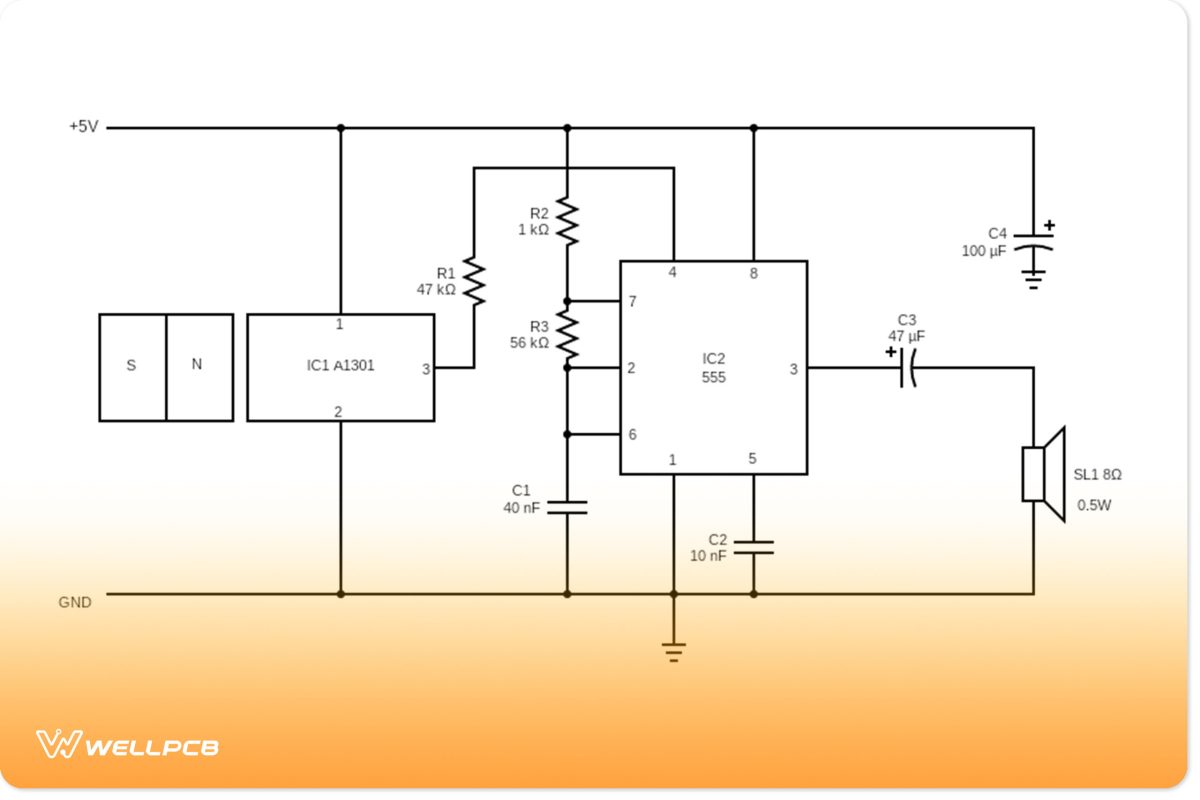 Door Jar Alarm circuit