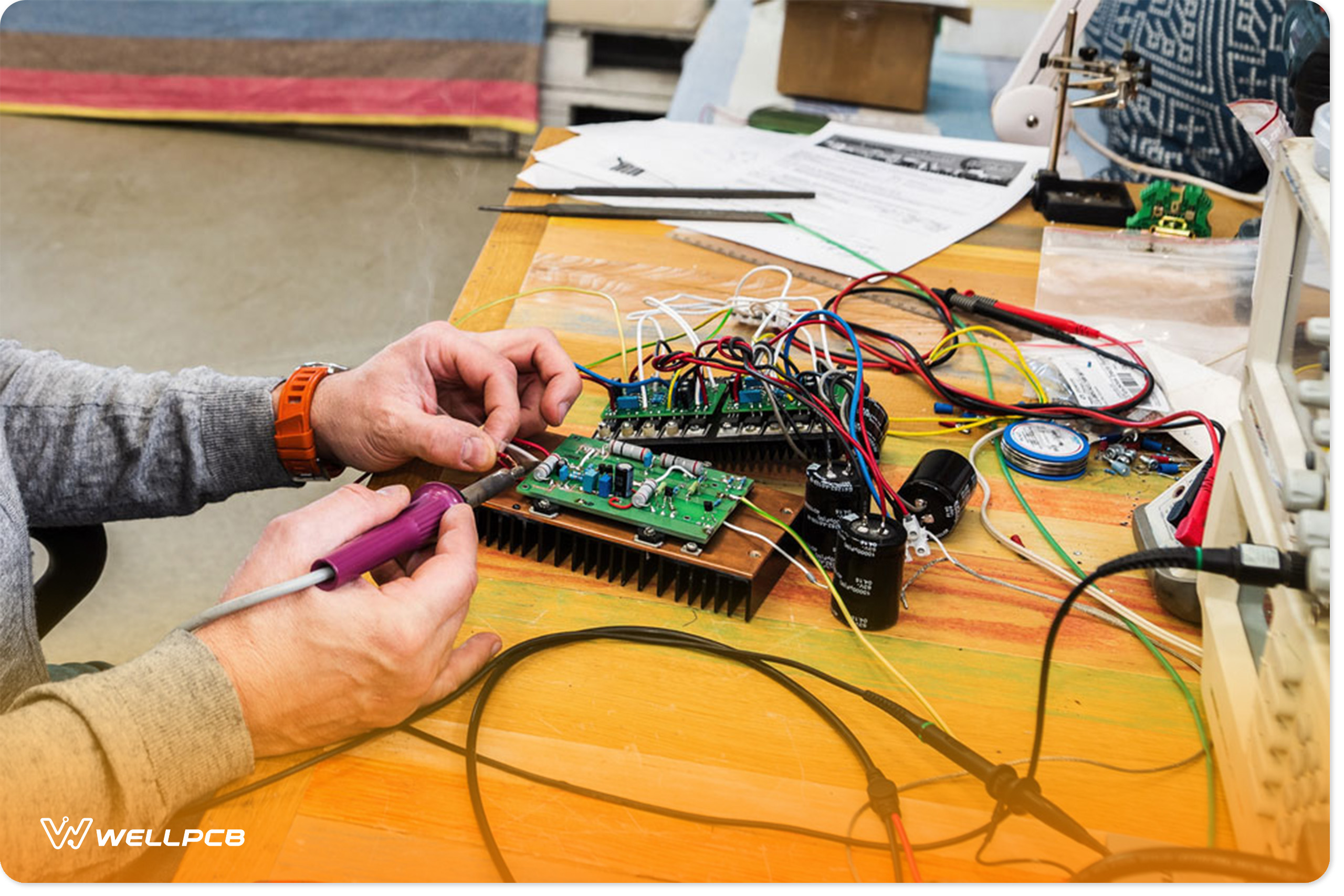 Electronic Engineer working