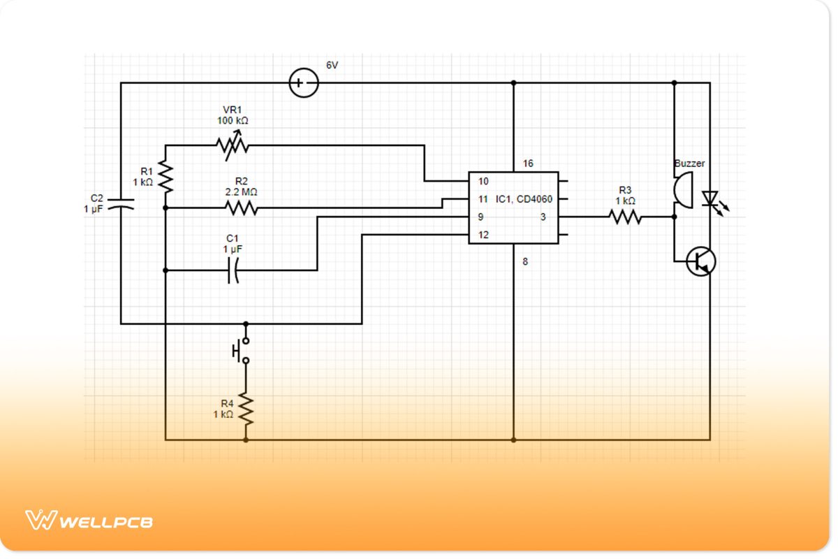 Electronic Timer Circuit with CD4060