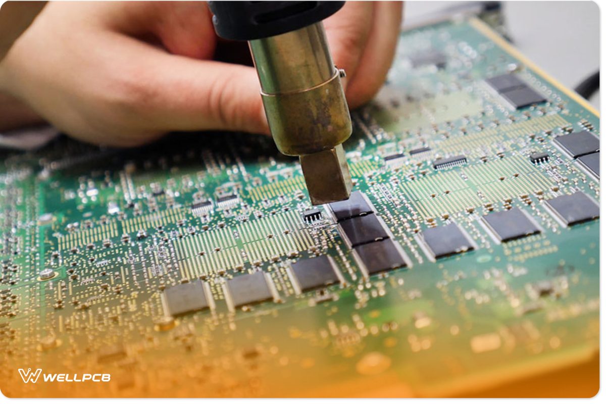 Electronic circuit board with integrated chips