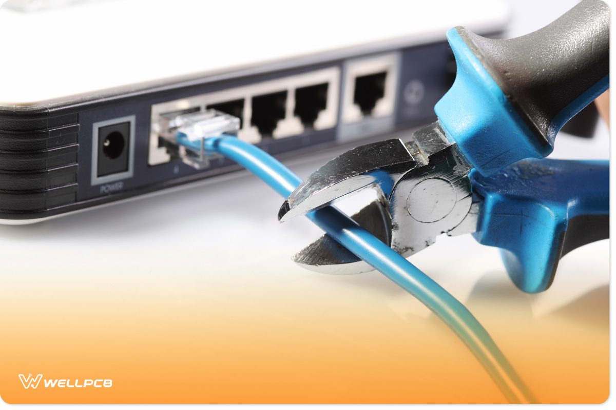 Ethernet cable cutting