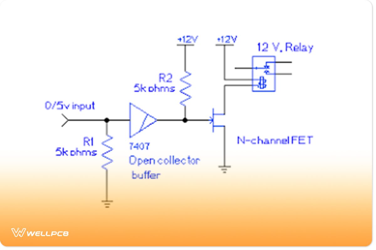 Example of a relay driver circuit 