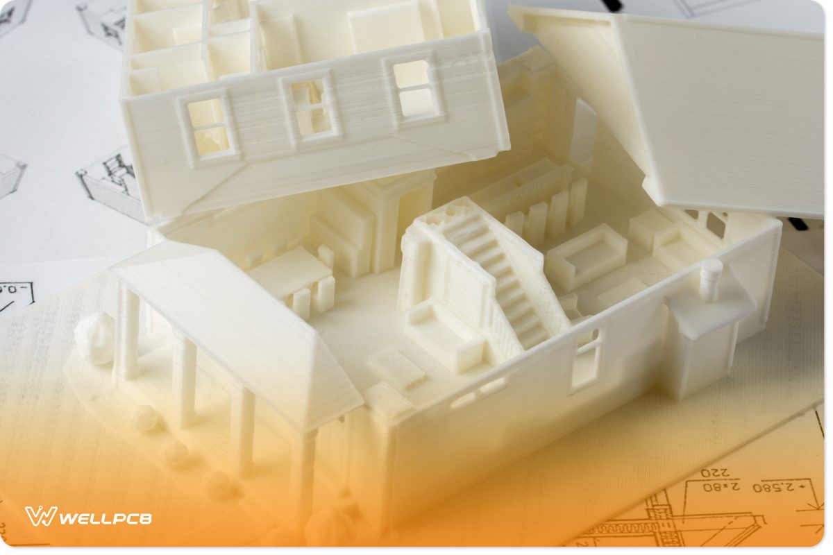 FDM 3D printed model house parts