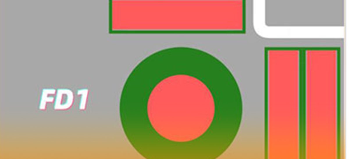 Fiducial PCB in 2D view