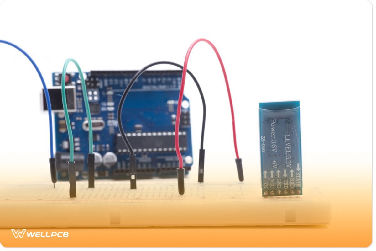 HM-10 Sensor on a baseboard