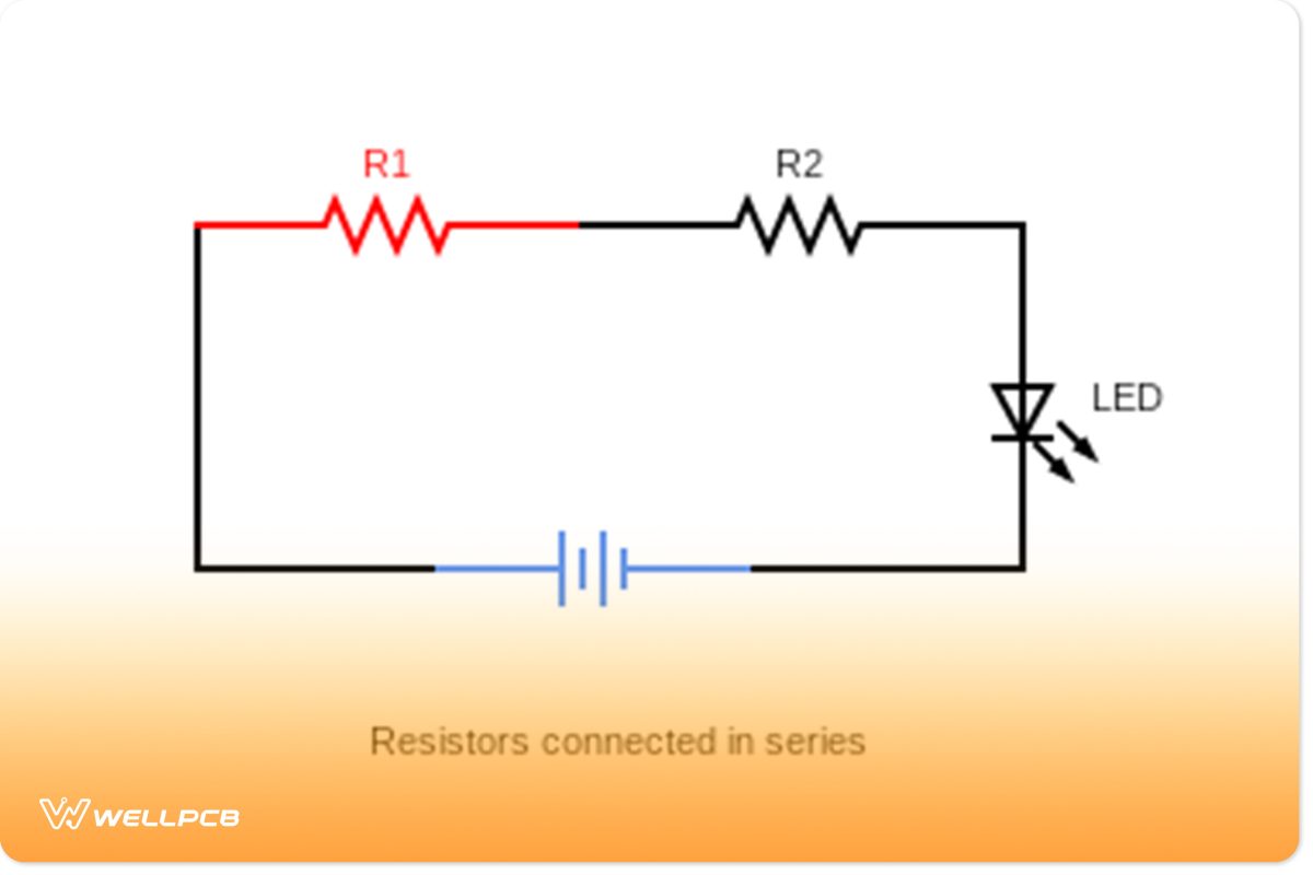 How to series connect resistors