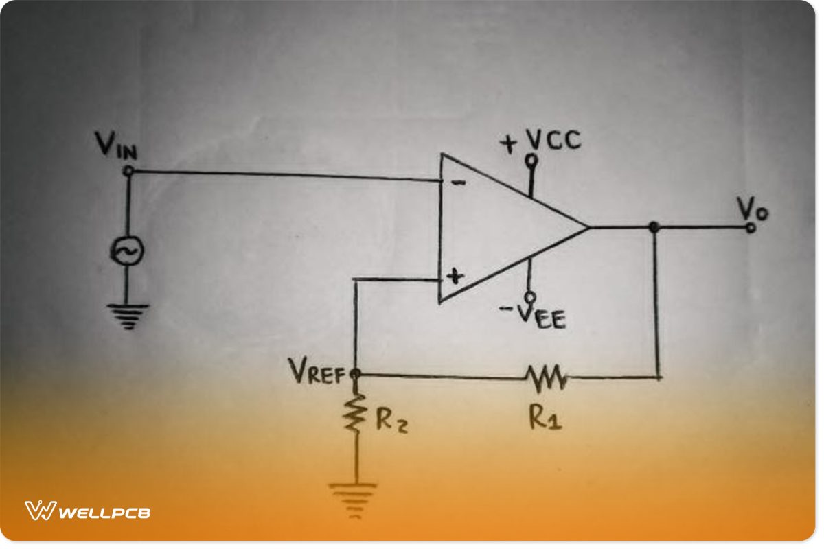 Inverting the Schmitt trigger circuit