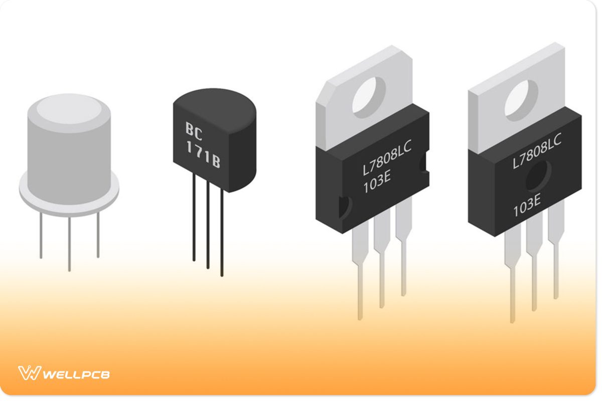 Isometric Electronic Components Transistors