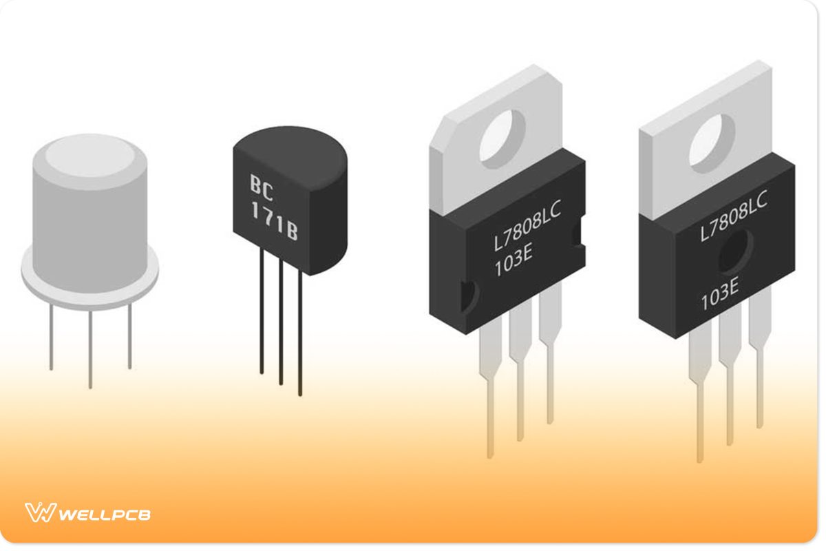 Isometric Electronic Components Transistors