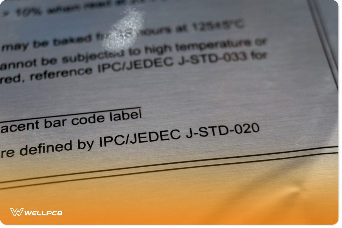 JEDEC J-STD-020 standard reference from the electronics manufacturing industry