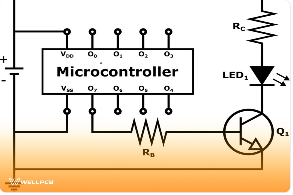 LED controller with a transistor