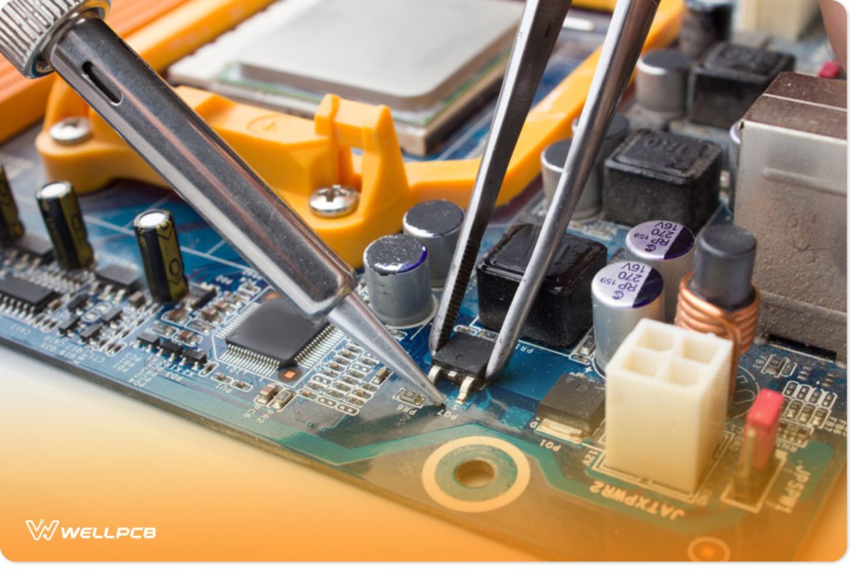 MOSFET with a gate resistor provides